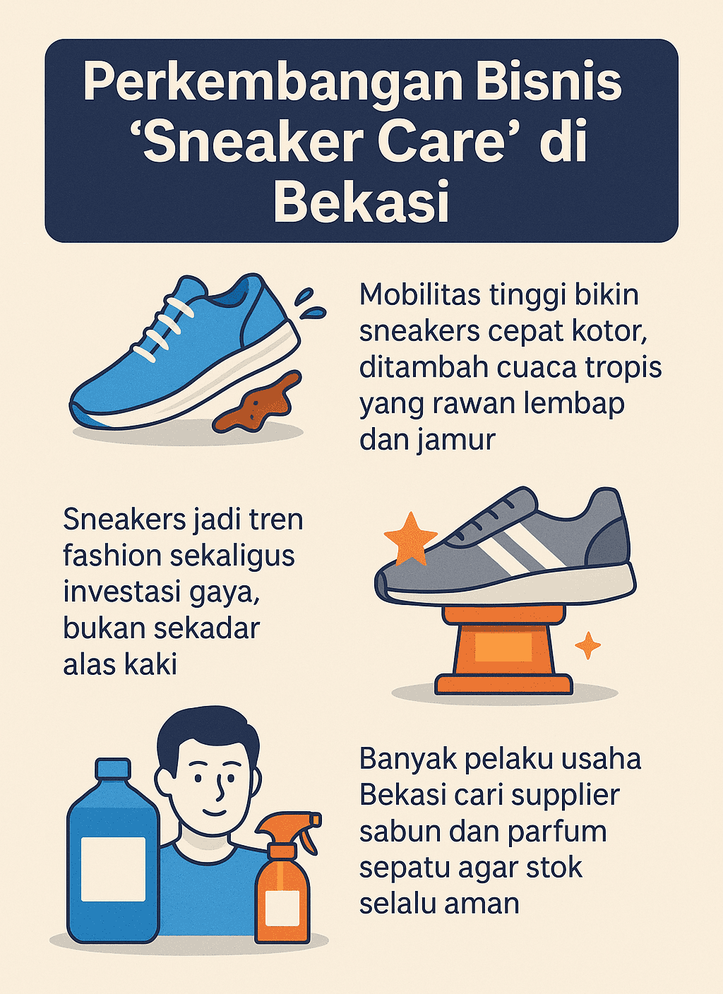 Infografik: Perkembangan Bisnis Sneaker Care di Bekasi
