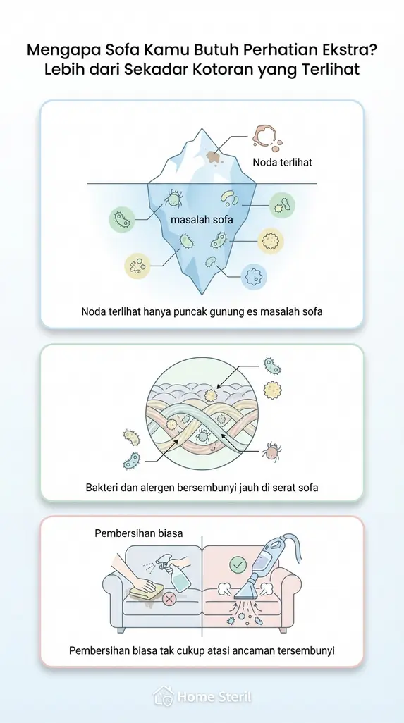 Mengapa Sofa Kamu Butuh Perhatian Ekstra? Lebih dari Sekadar Kotoran yang Terlihat