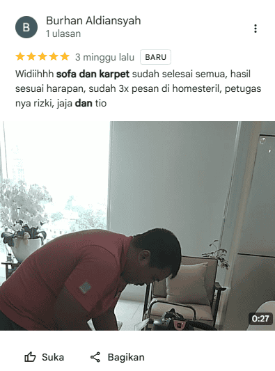 Testimoni Pelanggan Menggunakan Jasa Vakuum Tungau Home Steril