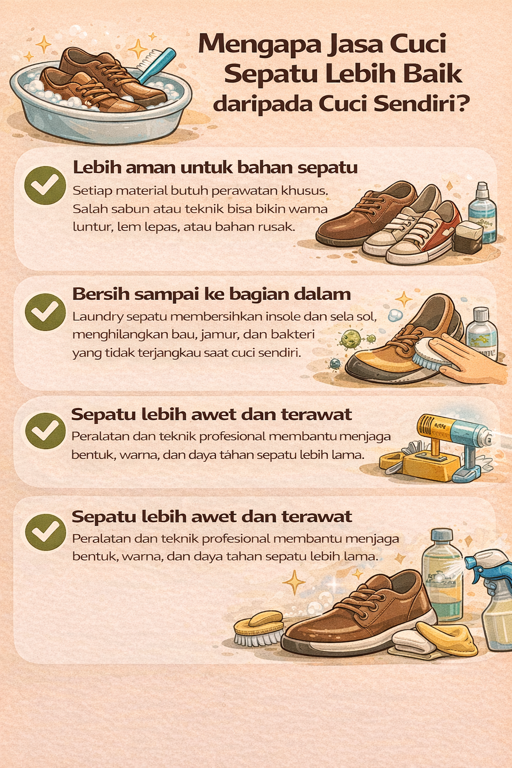 Mengapa Jasa Cuci Sepatu Lebih Baik daripada Cuci Sendiri?