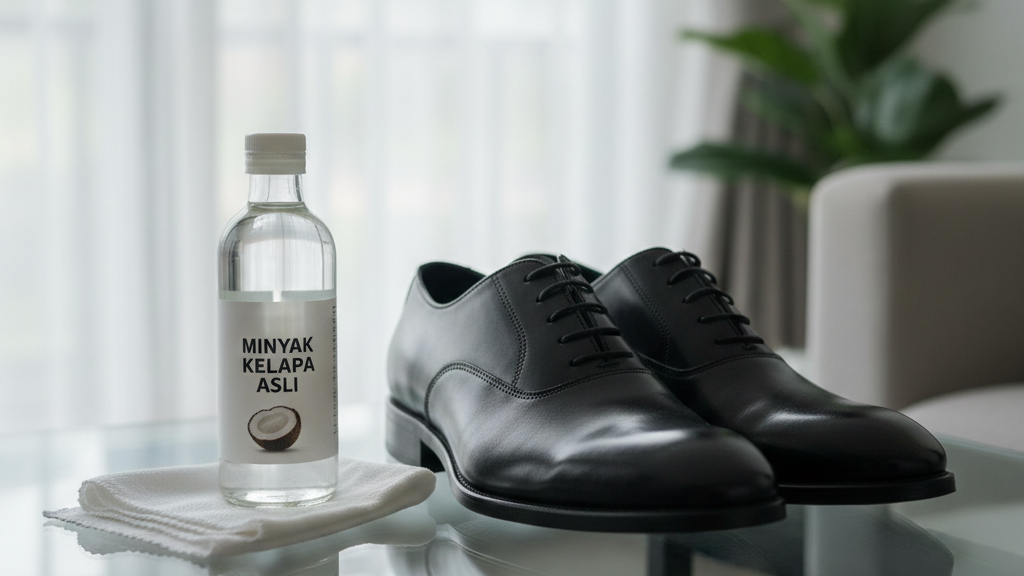 Mengembalikan Kilau Sepatu Pantofel dengan Minyak Kelapa