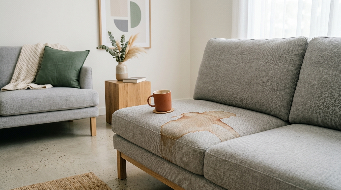 Penyebab Noda Minuman Menempel di Serat Sofa