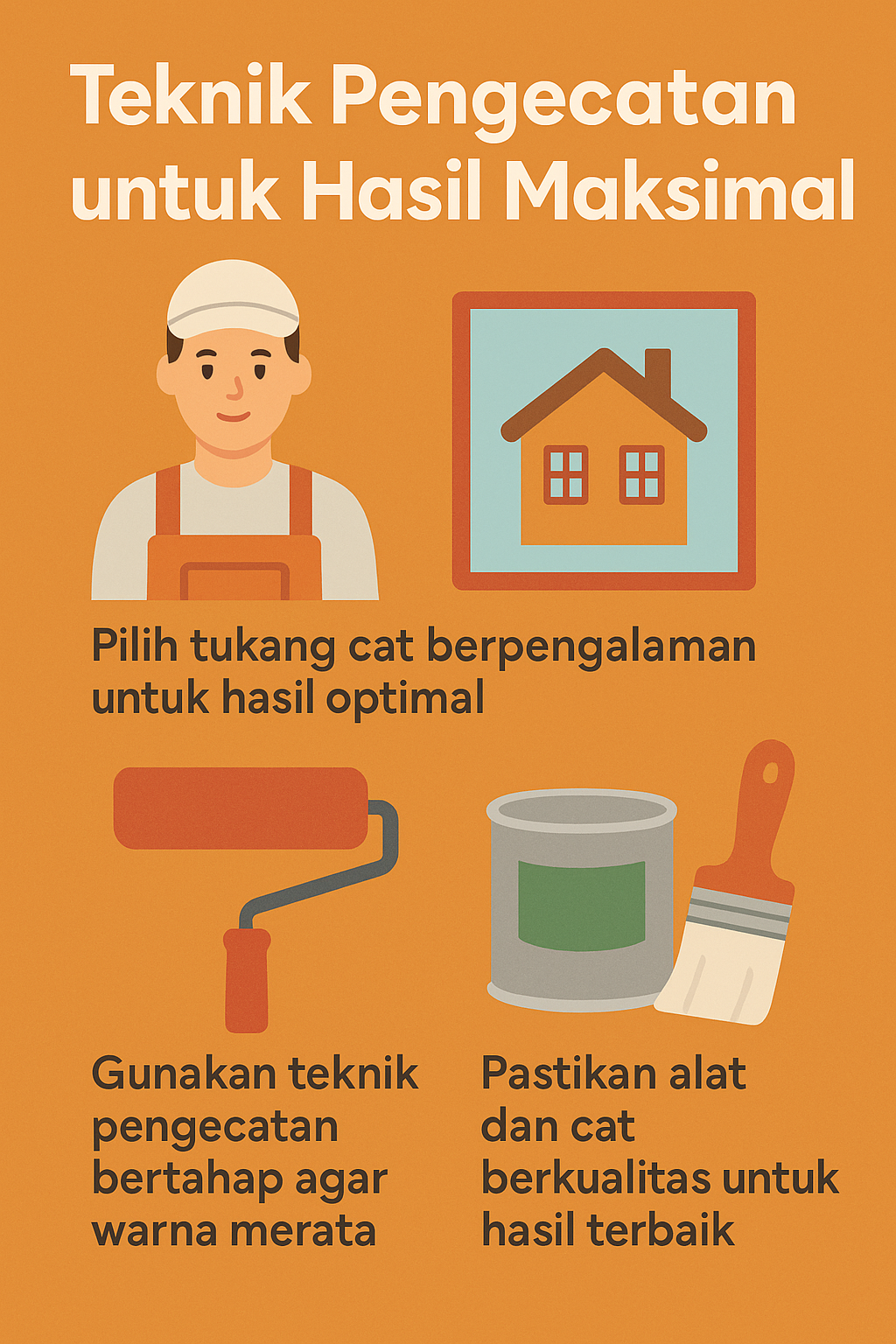 Infografik:Terknik Pengecatan untuk Hasil Maksimal