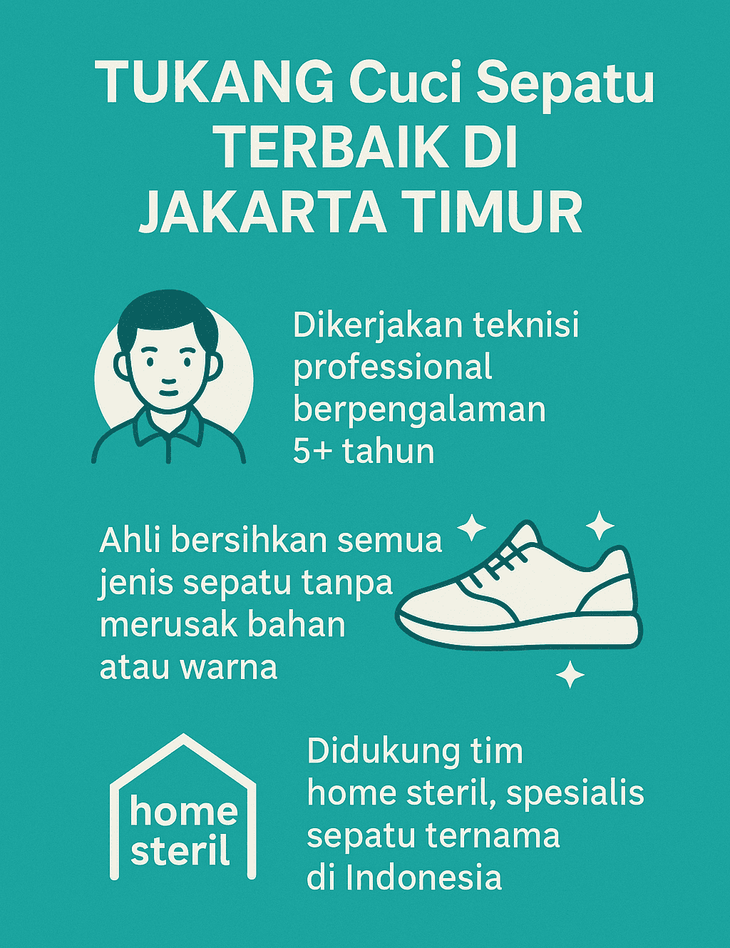 Infografik: Tukang Cuci Sepatu Terbaik Di Jakarta Timur