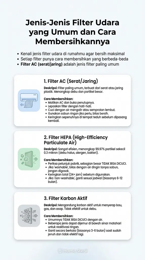 Jenis-Jenis Filter Udara yang Umum dan Cara Membersihkannya