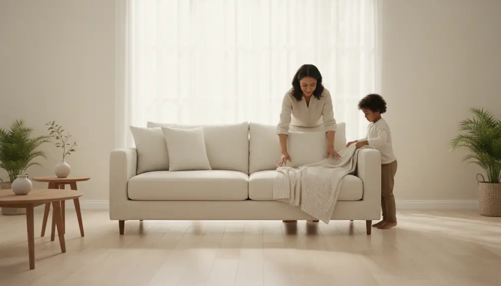 Mencegah Noda Menempel di Sofa Berbahan Kain