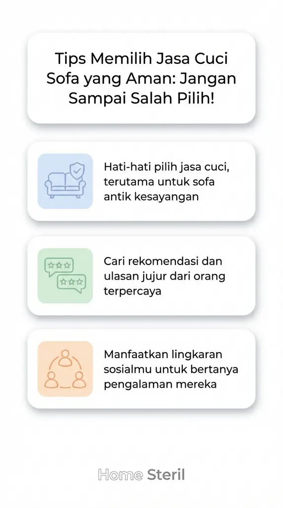 Tips Memilih Jasa Cuci Sofa yang Aman: Jangan Sampai Salah Pilih!