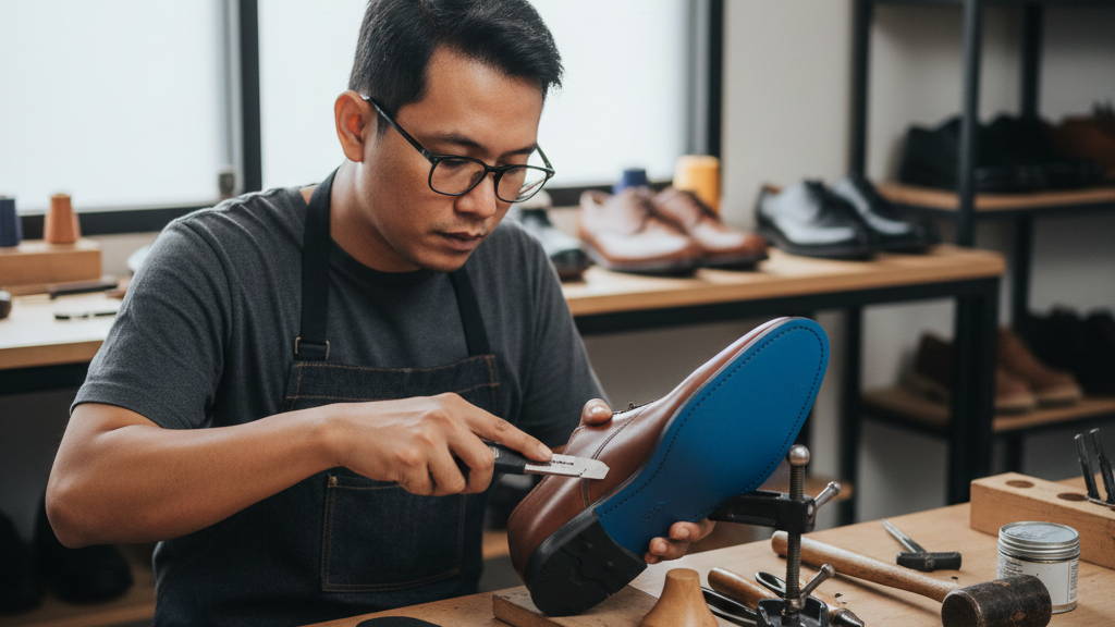 Proses Pengerjaan di Shoe Workshop Modern