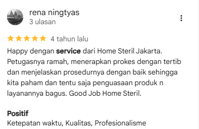 Rating Pelanggan Service Chiller Showcase di Home Steril