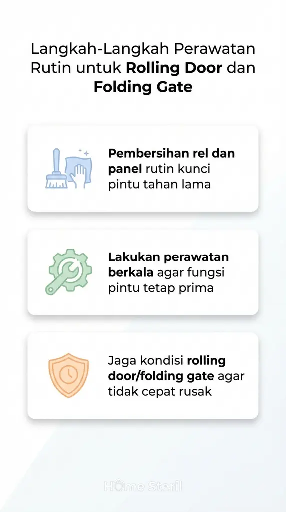 Langkah-Langkah Perawatan Rutin untuk Rolling Door dan Folding Gate