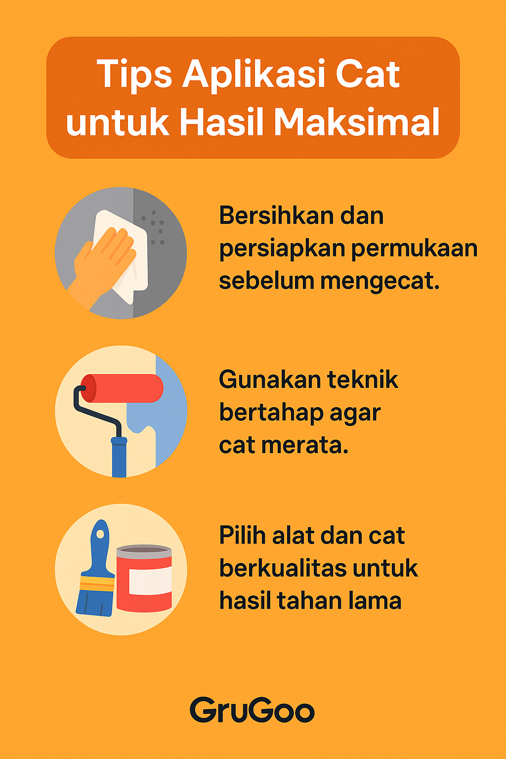 Infografik:Tips Aplikasi Cat untuk Hasil Maksimal