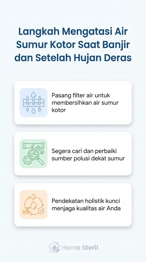 Langkah Mengatasi Air Sumur Kotor Saat Banjir dan Setelah Hujan Deras