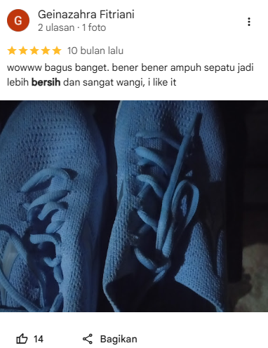 Review Pengguna Produk Pembersih Sepatu Sneakershoot