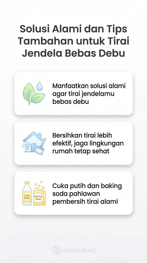 Solusi Alami dan Tips Tambahan untuk Tirai Jendela Bebas Debu