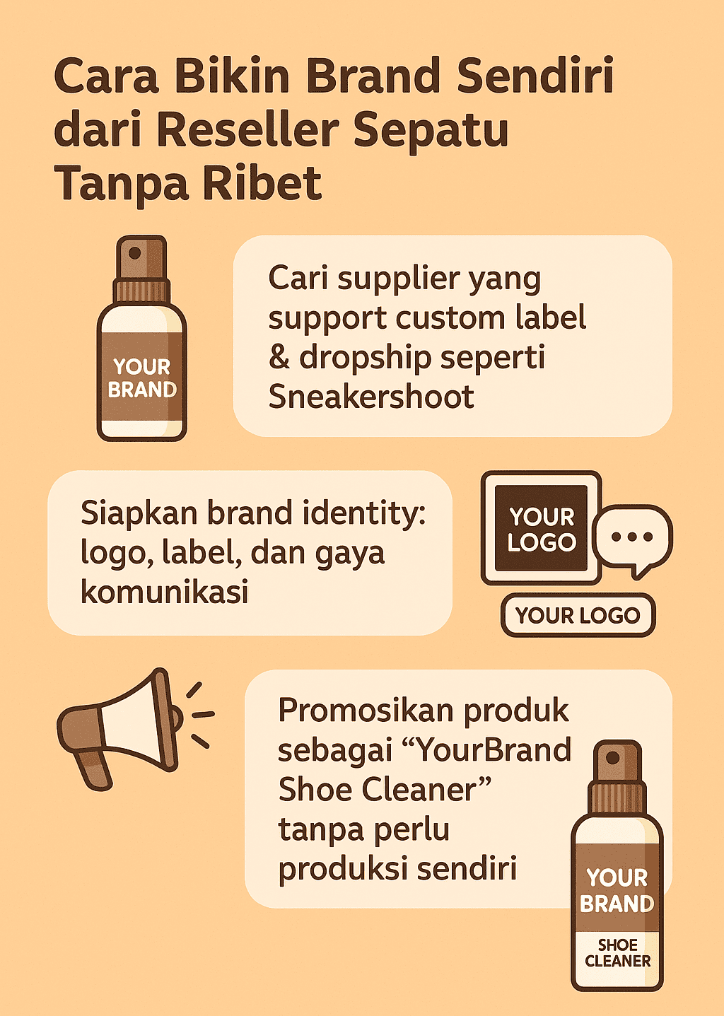 Infografik: Cara Bikin Brand Sendiri dari Reseller Sepatu Tanpa Ribet