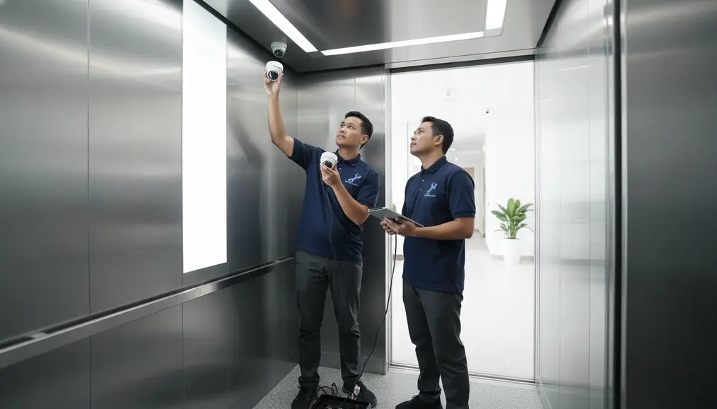 Proses Instalasi CCTV Lift Profesional oleh Home Steril