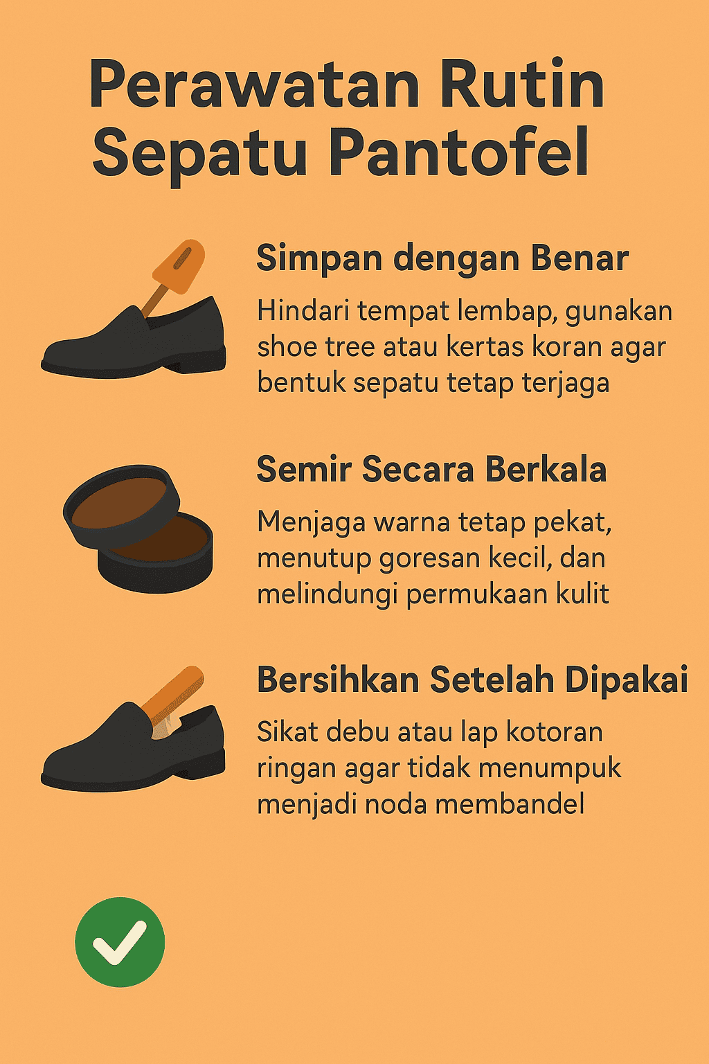 Perawatan Rutin Sepatu Pantofel