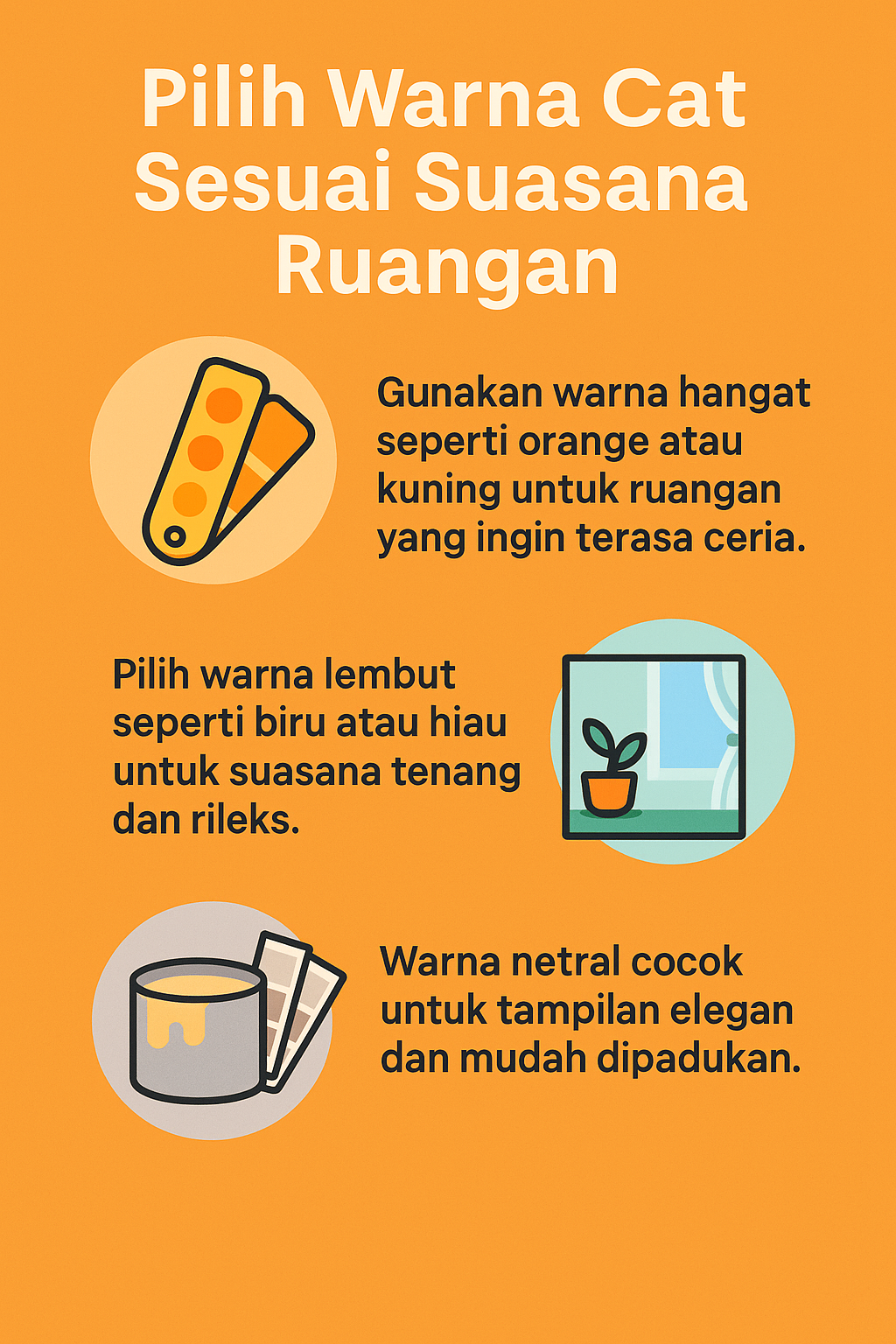 Infografik: Pilih Warna Cat Sesuai Suasana Ruangan