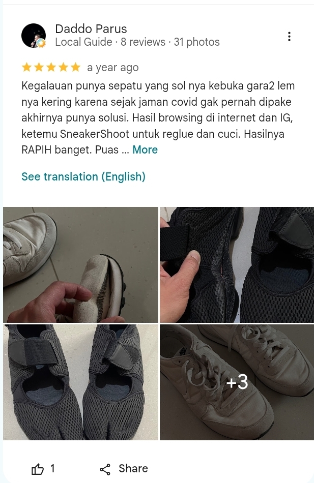 Testimoni Pelanggan Sneakershoot