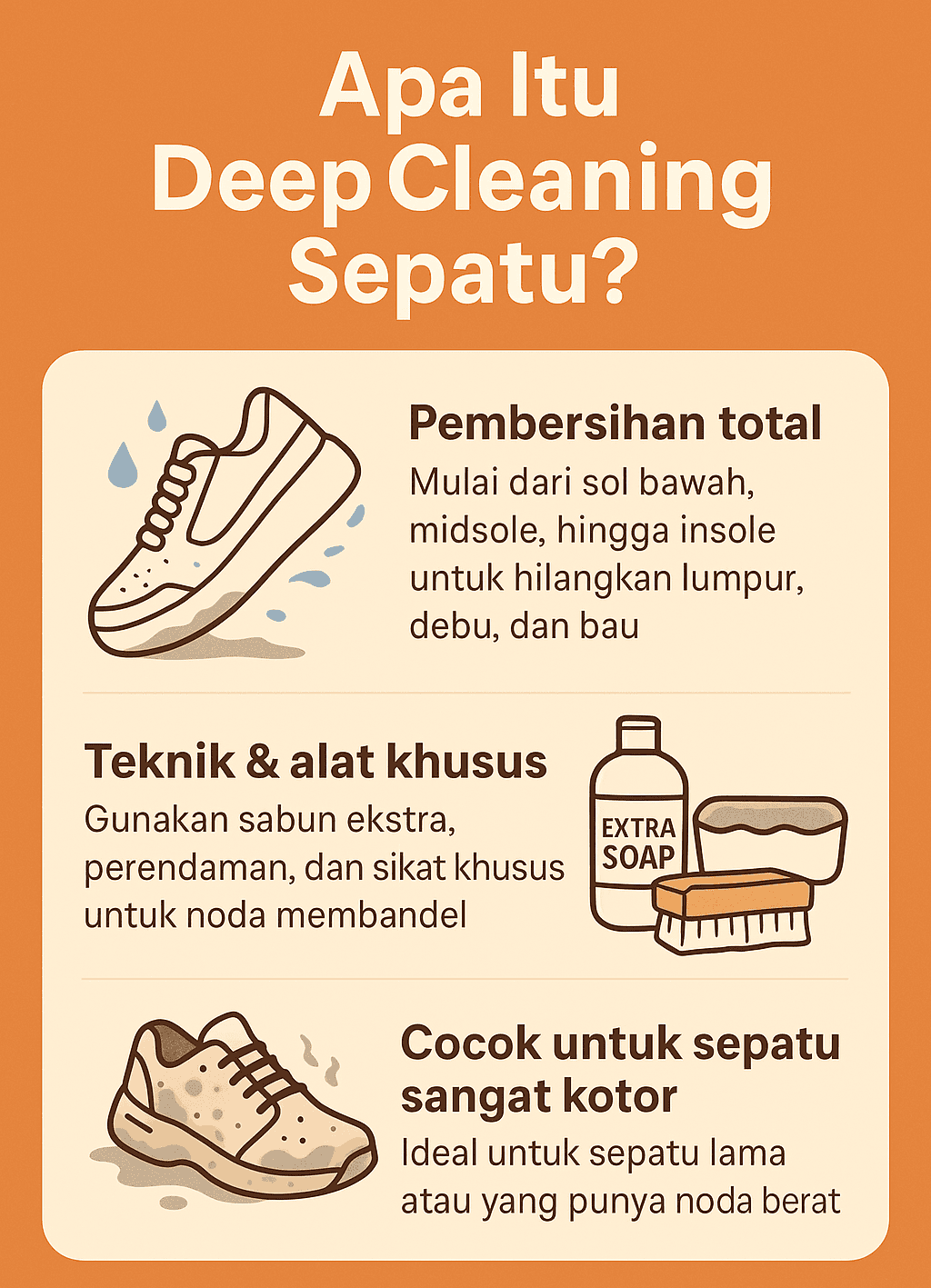 Infografik: Apa Itu Deep Cleaning Sepatu?