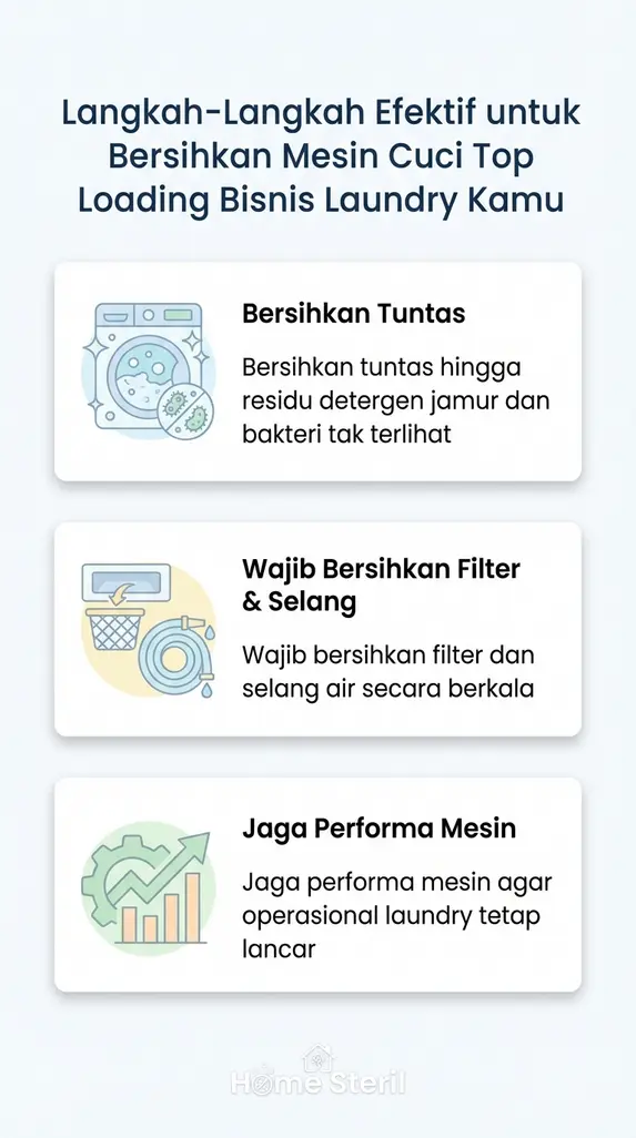 Langkah-Langkah Efektif untuk Bersihkan Mesin Cuci Top Loading Bisnis Laundry Kamu