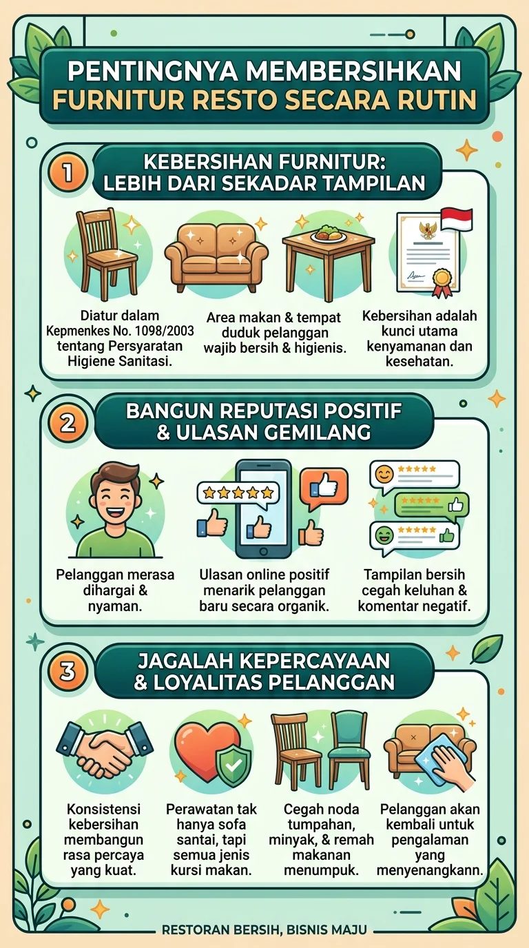 Infografik : Pentingnya Membersihkan Furniture Resto Secara Rutin
