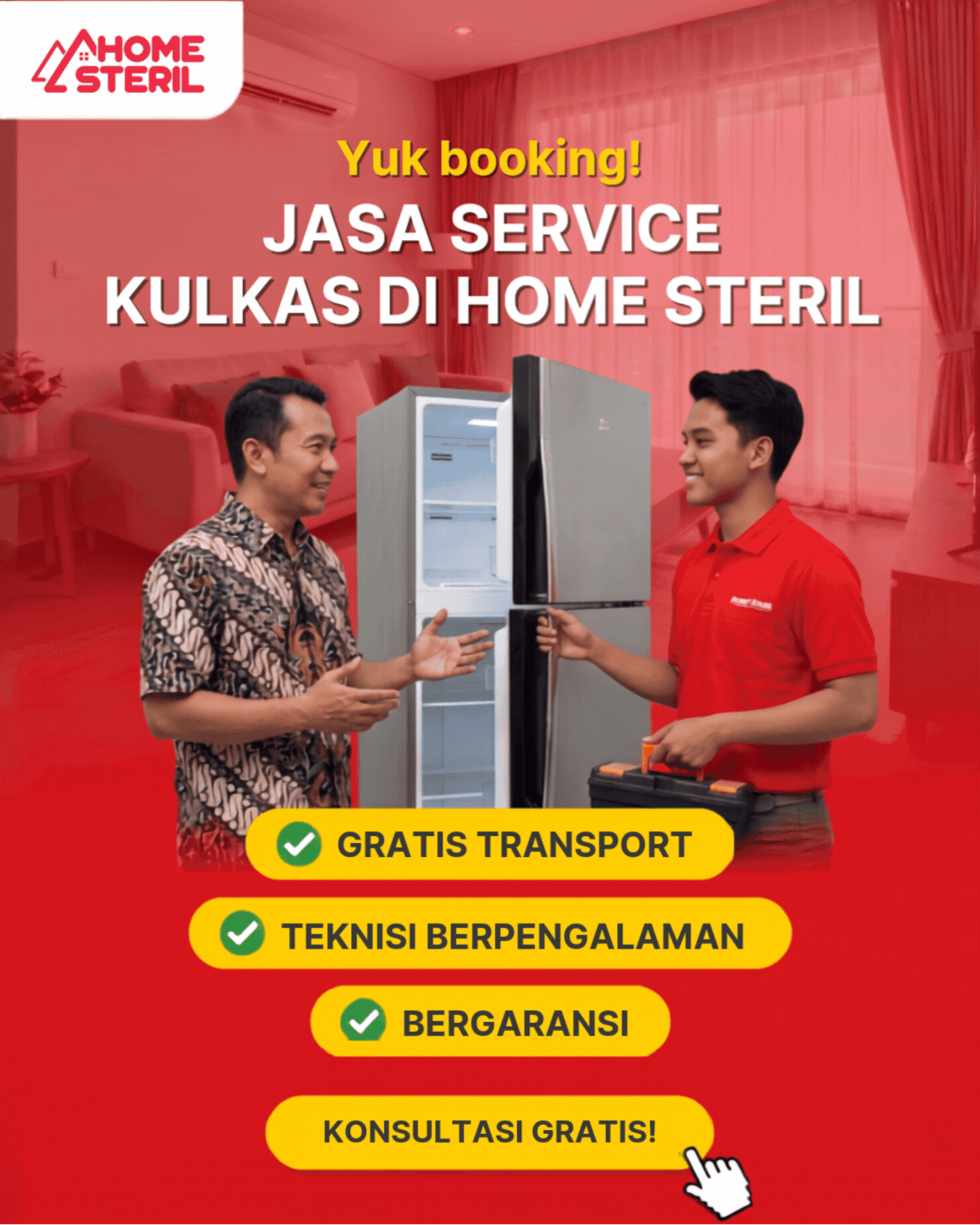 Jasa Service Kulkas di Homesteril.com