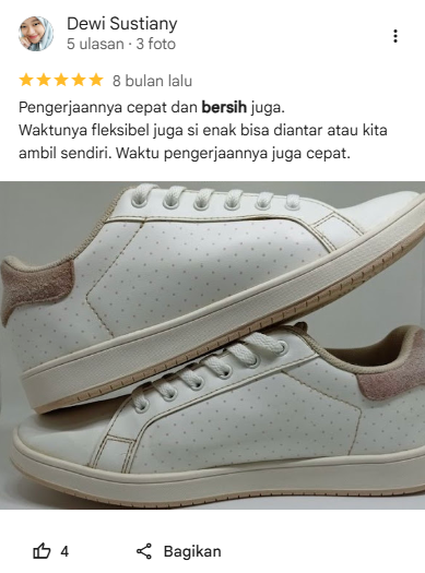 Review Customer Cuci Sepatu di Sneakershoot.id (Rating & Testimoni)