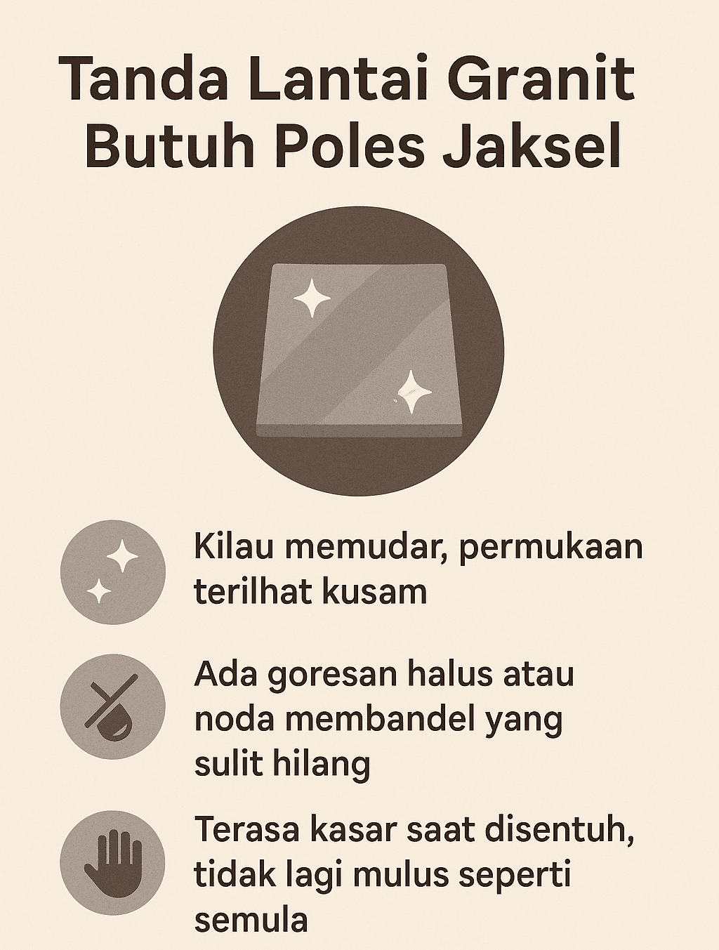 Infografik: Tanda Lantai Granit Butuh Poles Jaksel
