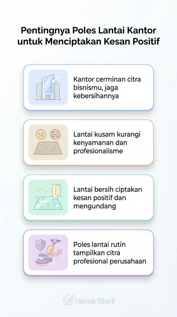 Pentingnya Poles Lantai Kantor untuk Menciptakan Kesan Positif