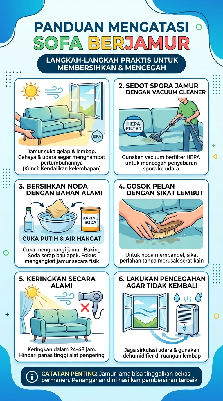 Infografik : Panduan Mengatasi Sofa Berjamur