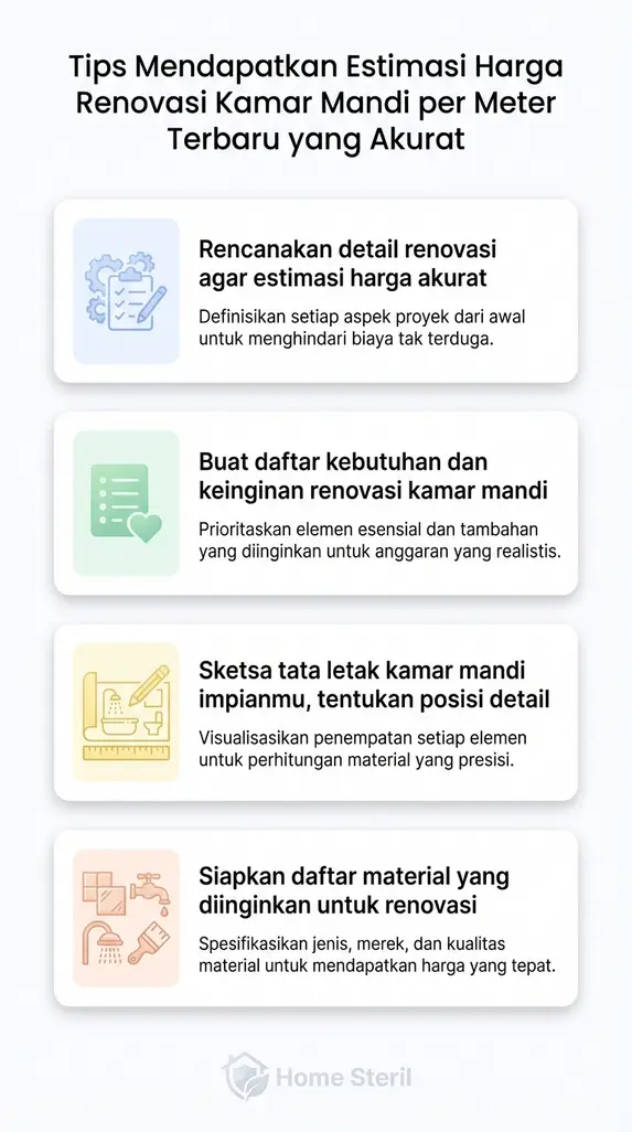 Tips Mendapatkan Estimasi Harga Renovasi Kamar Mandi per Meter Terbaru yang Akurat
