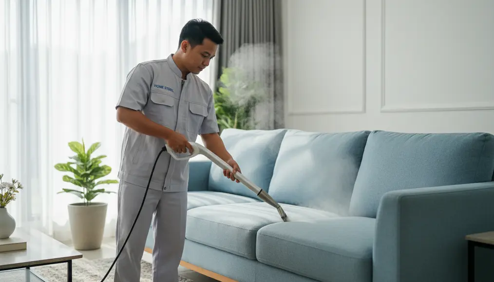 Proses Ajaib Restorasi Sofa dengan Steam Cleaning Home Steril