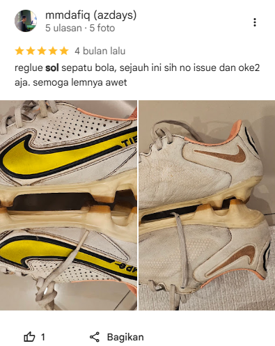 Rating Pelanggan yang Sudah Mempercayakan Sepatu Olahraga Mereka ke Sneakershoot