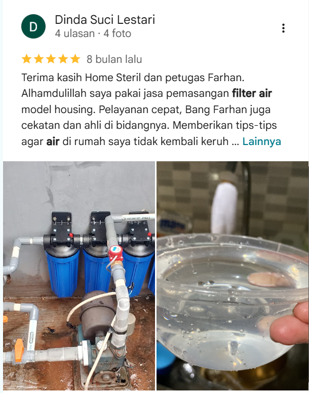 Testimoni Pelanggan Home Steril
