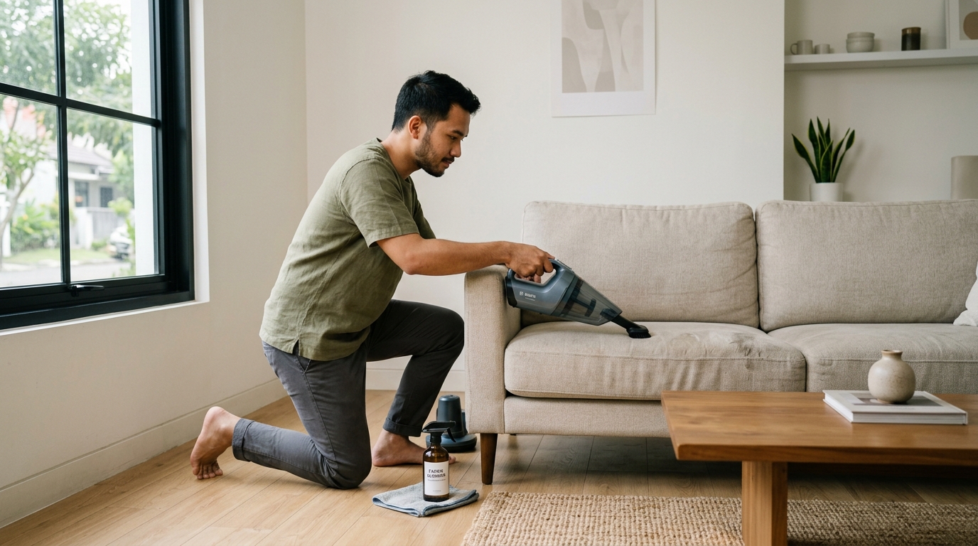 Cara Cuci Sofa Katun di Rumah agar Tidak Luntur