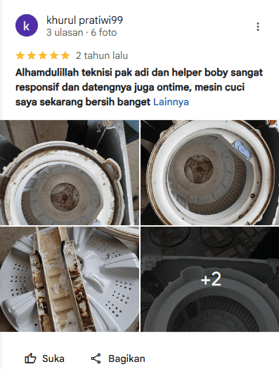 Review Pelanggan – Perawatan Mesin Cuci Jarang Dipakai oleh Home Steril