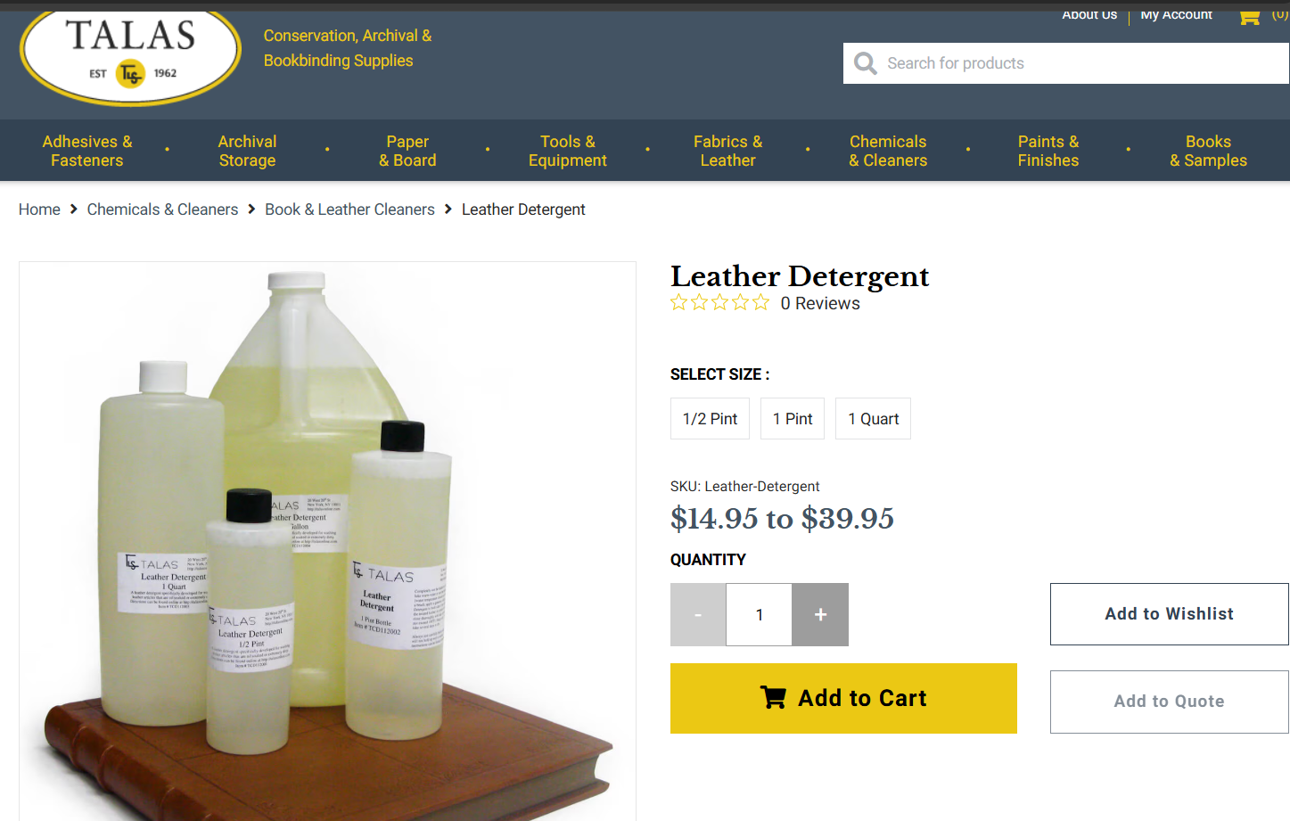 Talas Leather Cleaning