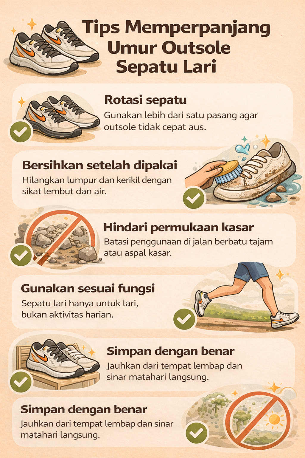 Tips Memperpanjang Umur Outsole Sepatu Lari