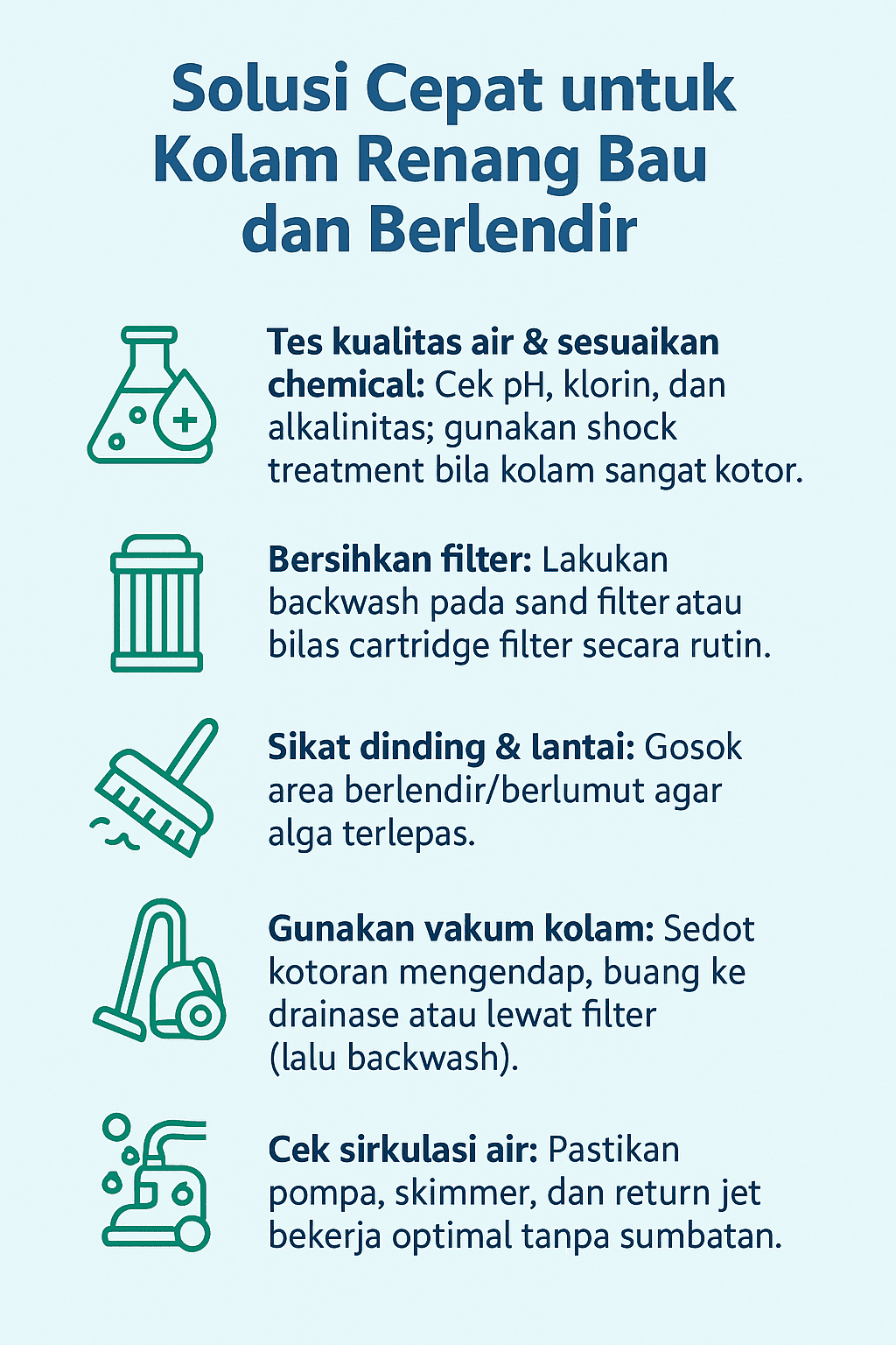 Solusi Cepat untuk Kolam Renang Bau dan Berlendir