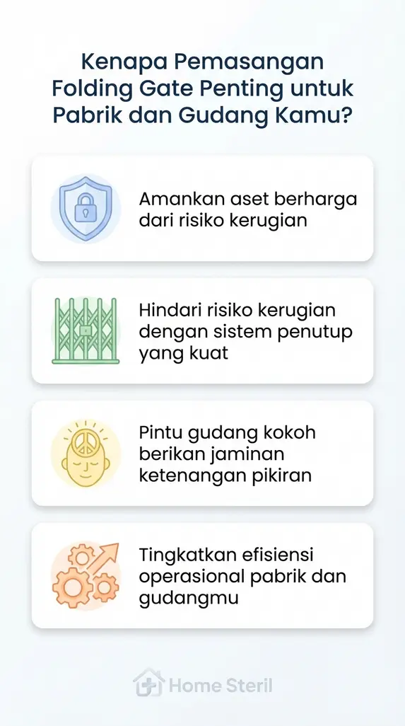Kenapa Pemasangan Folding Gate Penting untuk Pabrik dan Gudang Kamu?