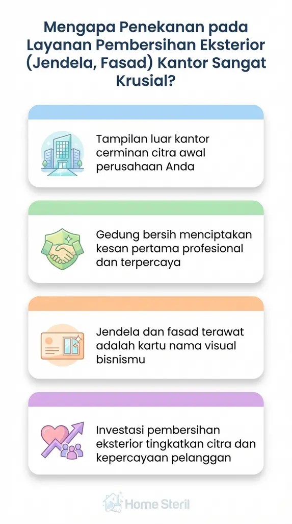 Mengapa Penekanan pada Layanan Pembersihan Eksterior (Jendela, Fasad) Kantor Sangat Krusial?