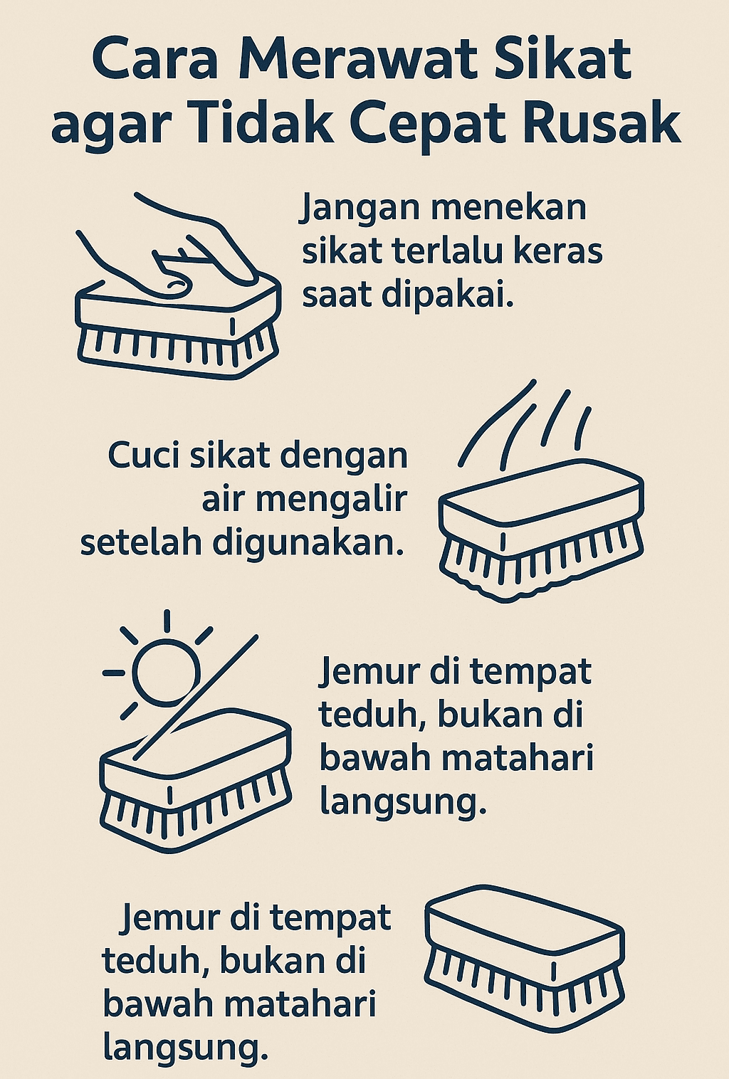 Cara Merawat Sikat agar Tidak Cepat Rusak