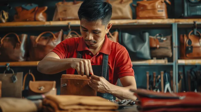 Teknisi Sneakershoot.id Tangani Berbagai Bahan dan Bentuk Tas