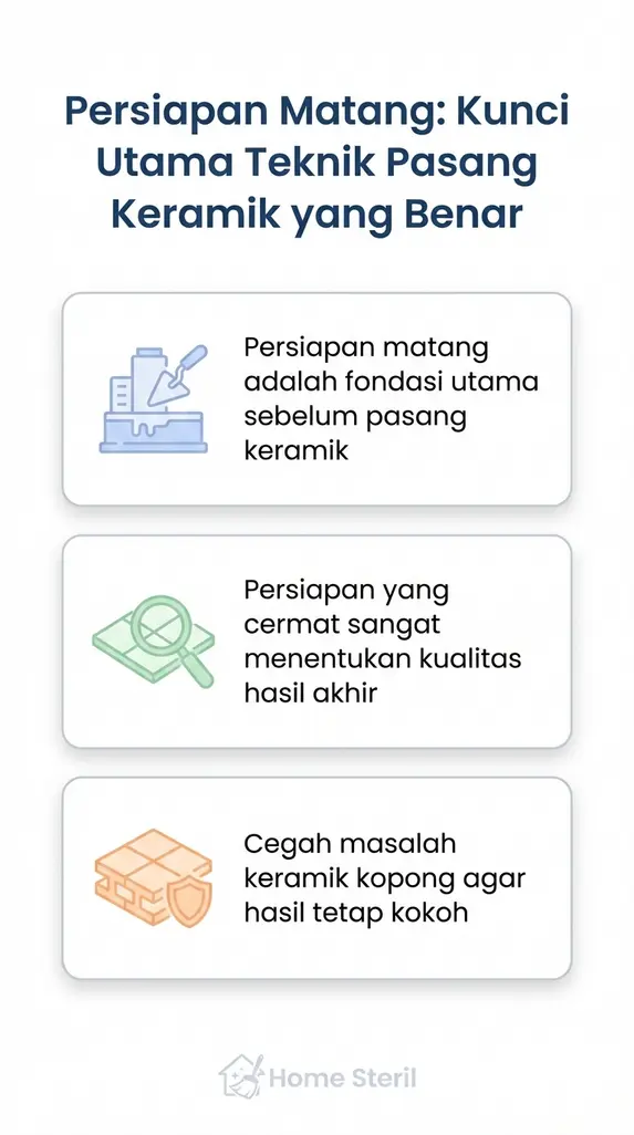 Persiapan Matang: Kunci Utama Teknik Pasang Keramik yang Benar