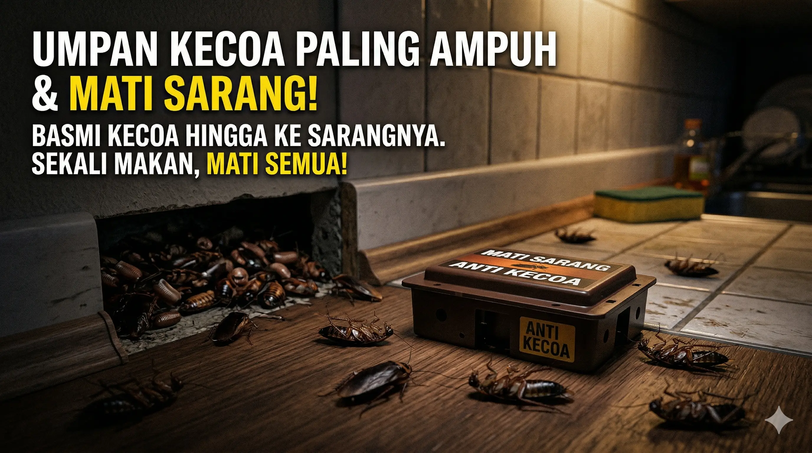 5 Merk Umpan Kecoa Paling Ampuh & Mati Sarang
