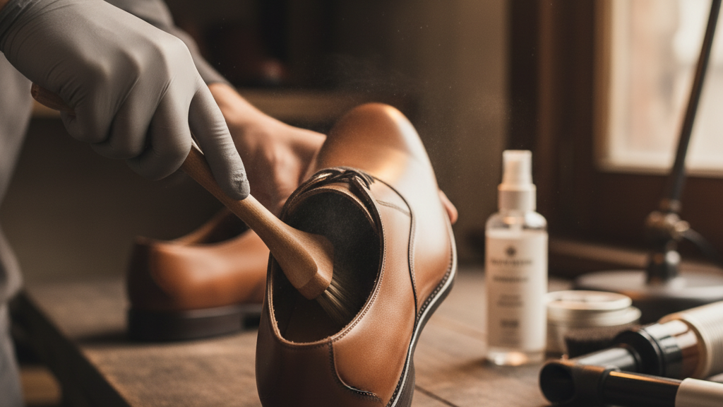 Membersihkan Bagian Dalam Sepatu Kulit dari Bau dan Bakteri