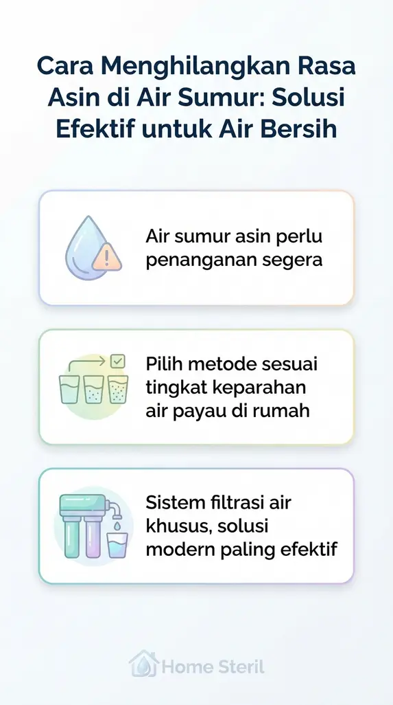 Cara Menghilangkan Rasa Asin di Air Sumur: Solusi Efektif untuk Air Bersih