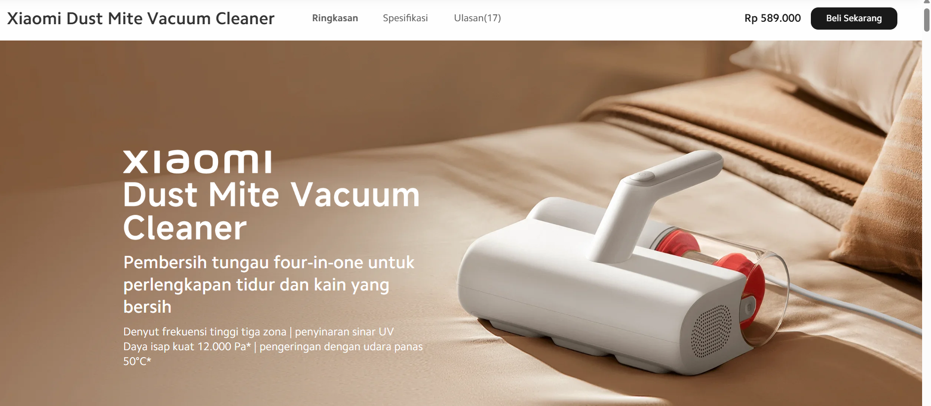 2. Xiaomi Mijia Dust Mite Vacuum Cleaner (The Specialist)