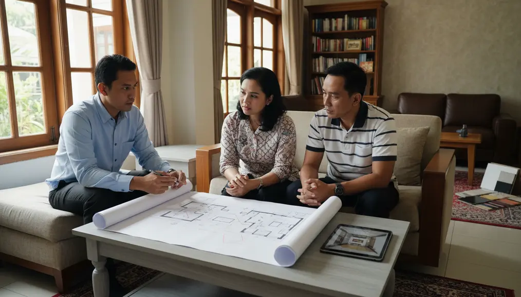 Insinyur sipil sedang memeriksa kekuatan kolom beton bertulang sebelum melakukan pembongkaran dinding - home-steril.com